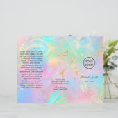 流体大理石アートテクスチャトリフォールド (スタンド正面)