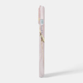 流体大理石ピンク金ゴールド iPhone 15ケース (左側面)