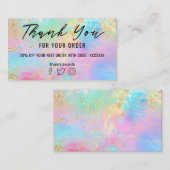 流体大理石フェイクホイル感謝していユーの名刺 名刺 (正面/裏面)