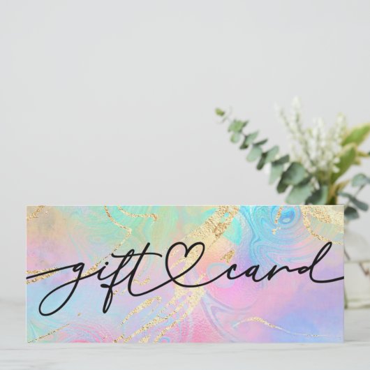 流体大理石製ギフト券 (スタンド正面)