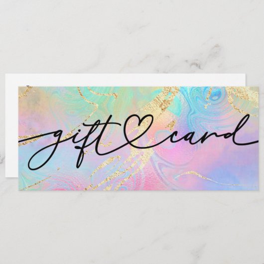 流体大理石製ギフト券 (正面/裏面)