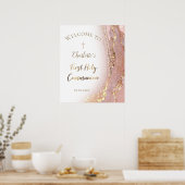 流体大理石 |第一聖餐式ウェルカムサイン ポスター (キッチン)