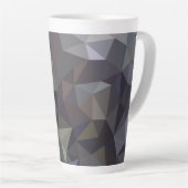 流体対称：カップでの抽象デザインの探索 カフェラテマグ (右アングル)