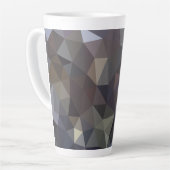 流体対称：カップでの抽象デザインの探索 カフェラテマグ (左アングル)