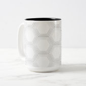 流体対称：カップでの抽象デザインの探索 ツートーンマグカップ (正面左)