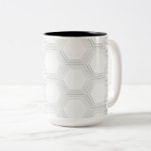 流体対称：カップでの抽象デザインの探索 ツートーンマグカップ (正面右)