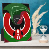 流体式ケニア国旗：モダンデザイン フォトプラーク (側面)