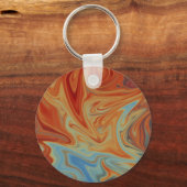 流体抽象芸術パターン キーホルダー (正面)