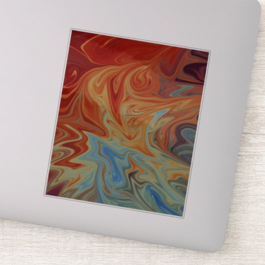 流体抽象芸術パターン シール (詳細)
