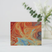 流体抽象芸術パターン ポストカード (スタンド正面)