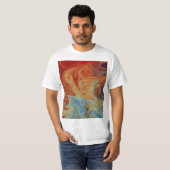 流体抽象芸術パターン Tシャツ (正面フル)