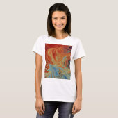 流体抽象芸術パターン Tシャツ (正面フル)
