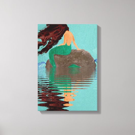 流体抽象芸術マーメイドロックウォーターキャンバスプリント キャンバスプリント (正面)