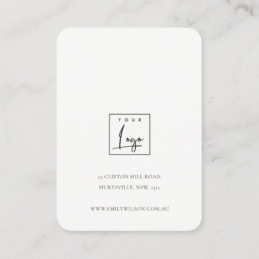 流体抽象芸術金ゴールドネイビーグリッター2イヤリングディスプレイ 名刺 (裏面)