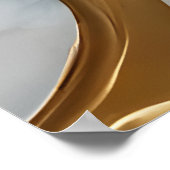 流体抽象芸術金ゴールド – 海軍ビーチ ポスター (角)