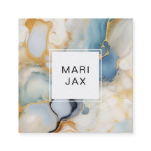 流体抽象芸術(白、金ゴールド、青)