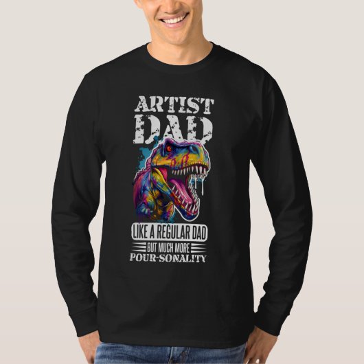 流体画絵を描家のアクリル注入デザイン Tシャツ (正面)