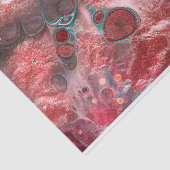 流体絵を描赤ティール（緑がかった色）ホイルきらめくライトアクセント 薄葉紙 (詳細)