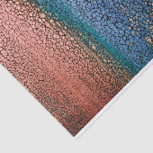 流体絵画のバラ金ゴールドと青 薄葉紙 (詳細)