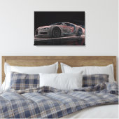 流体速度 | 自動車アート (24" x 16") キャンバスプリント (インサイチュ (寝室))