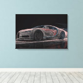 流体速度 | 自動車アート (24" x 16") キャンバスプリント (インサイチュ (ウッドフロア))