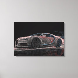 流体速度 | 自動車アート (24" x 16") キャンバスプリント