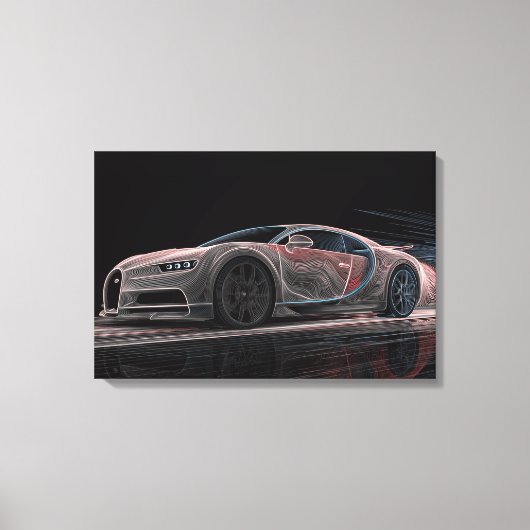 流体速度 | 自動車アート (24" x 16") キャンバスプリント (正面)