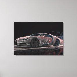 流体速度 | 自動車アート (30" x 20") キャンバスプリント
