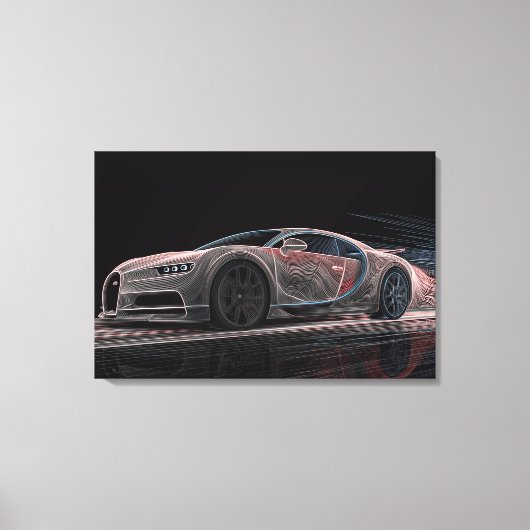 流体速度 | 自動車アート (30" x 20") キャンバスプリント (正面)