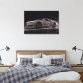 流体速度 | 自動車アート (30" x 20") キャンバスプリント (インサイチュ (寝室))