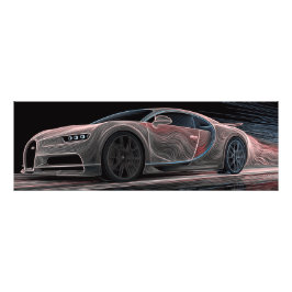 流体速度 | 自動車アート (36" x 12") フォトプリント           