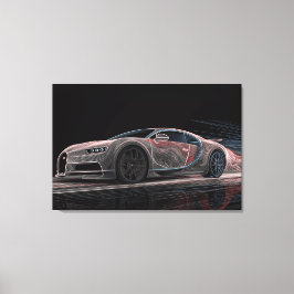 流体速度 | 自動車アート (36" x 24") キャンバスプリント