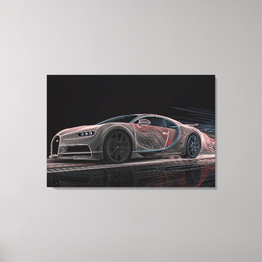 流体速度 | 自動車アート (36" x 24") キャンバスプリント (正面)