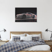 流体速度 | 自動車アート (36" x 24") キャンバスプリント (インサイチュ (寝室))