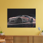 流体速度 | 自動車アート (36" x 24") キャンバスプリント (インサイチュ (リビング))