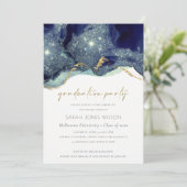 流体金ゴールド海軍グリッター卒業会招待状 サンキューカード (スタンド正面)