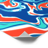 流体鮮やか抽象芸術アート ポスター (角)