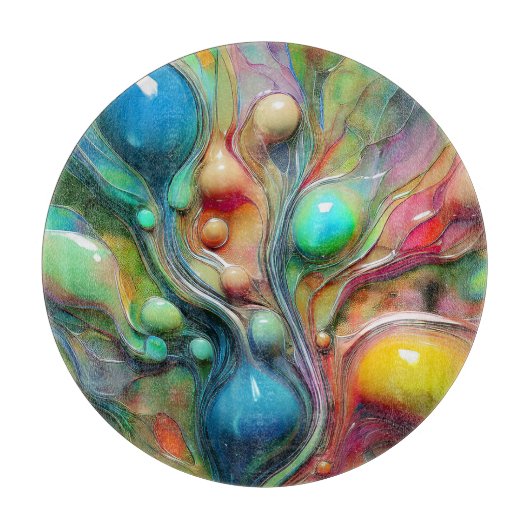 流体、光沢、泡 カッティングボード (正面)