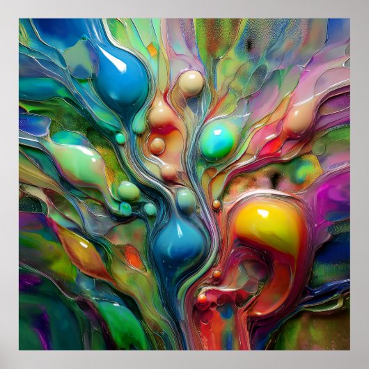 流体、光沢、泡 ポスター (正面)