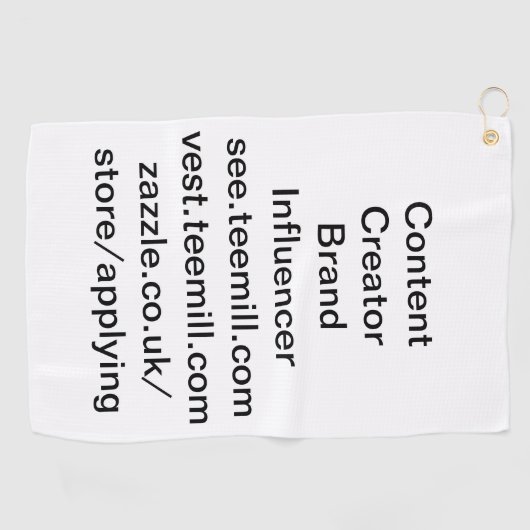 流入者 ゴルフタオル (横)