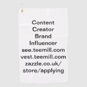 流入者 ゴルフタオル (正面)