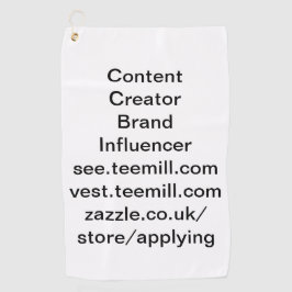 流入者 ゴルフタオル