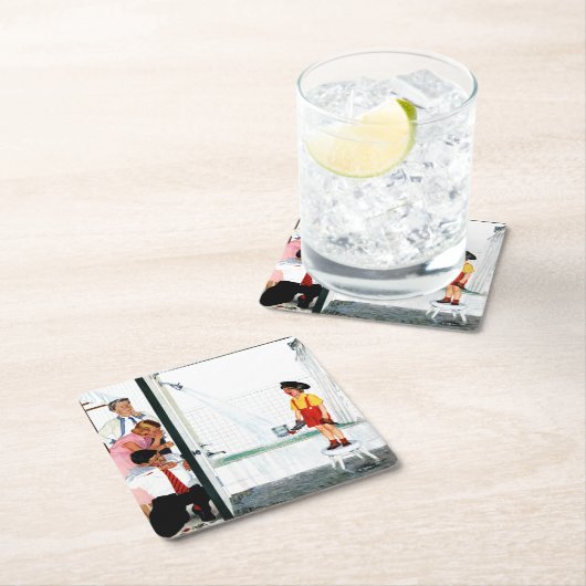 流出のたらい スクエアペーパーコースター (インサイチュ)