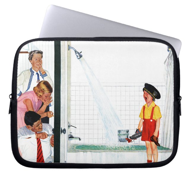 流出のたらい ラップトップスリーブ (正面)