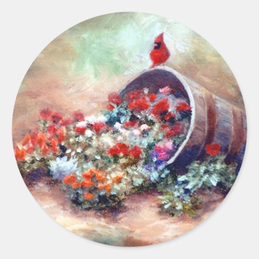 流出のステッカー ラウンドシール (正面)