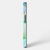 流動するネオンの抽象画 iPhoneケース (左側面)