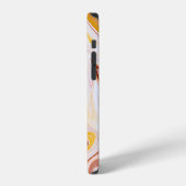 流動アート:虹色の抽象テクスチャー iPhoneケース (左側面)