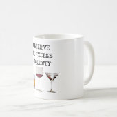 流動性信じが過剰である コーヒーマグカップ (正面右)