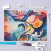 流動抽象芸術アルコールインク 薄葉紙 (クラフト)