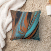 流動率の南西ターコイズ クッション (ブランケット)